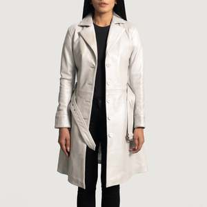 Manteau Trench en Cuir de Luxe pour Femme, Élégant et Long, Vêtement d'Extérieur Haut de Gamme, Style Classique, Vêtements Personnalisés en Gros - Product Image 4