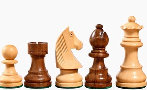 Piezas de Ajedrez Staunton de Lujo para Torneo, Rey y Caballero Alemanes en Madera de Sheesham y Boxwood, al Mejor Precio - Product Image 4