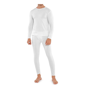 Ensemble de sous-vêtements thermiques d'hiver pour hommes, grande taille, épais, respirant, manches longues, antibactérien, en spandex et polyester, couche de base - Product Image 4