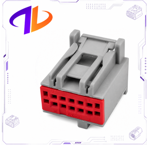 Conector de cableado automotriz compatible con 30700-1100, 10 pines, macho/hembra, contacto de cobre, carcasa de nailon, 2.54 mm, gris - Product Image 2