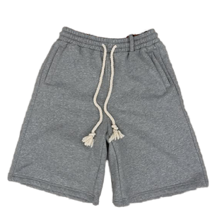Shorts Bermuda en Coton Gris pour Homme, Couleur Unie, Taille Élastique avec Cordon de Serrage, Style Décontracté, Poches, Tissu Tricoté Respirant, Taille Mi-Haute - Product Image 6