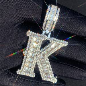 <b>Iced</b> Out <b>Chain</b> and Pendant for Men Moissanite Jewelry Hip Hop Diamond Necklace Custom Silver Jewelry 925 Sterling Name Pendant - Product Image 3