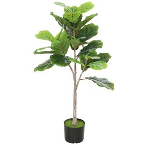 Albero di Fico Artificiale Verde per Decorazione Casa e Ufficio, Pianta in Vaso - Product Image 5