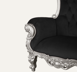 Silla de Trono Moderna de Madera Maciza de Caoba Blanca Tallada a Mano, Muebles Comerciales Duraderos para Sala de Estar y Apartamento - Product Image 5