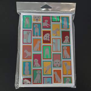 Cartes de vœux lunatiques du Labrador Retriever gris paquet de 8 cartes de note vierges A7 de taille 5x7 avec enveloppes - Product Image 3