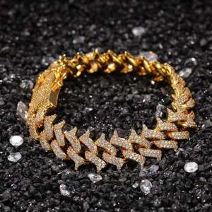 AMBER JEWELS 18k Solid Gold Rhodium Plated Chain Link <b>Bracelet</b> Unisex Classic Style IGI Certified Wedding Gift - Product Image 3