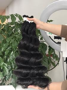 Cabello humano ondulado a granel, Color rubio, embalaje de cabello virgen, suave y sedoso, precio al por mayor - Product Image 2