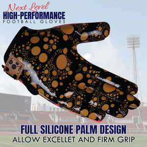 Guantes de Fútbol Americano Rojos y Negros Estilo Raptor Antideslizantes Transpirables de Secado Rápido Ligeros Suaves Unisex para Todas las Estaciones - Product Image 3