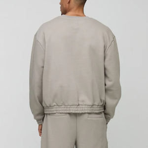 Sweat-shirt pour homme à col rond, manches longues, en molleton doux et lisse, sans capuche, en jersey de coton, en tissu éponge français, vente en gros - Product Image 4
