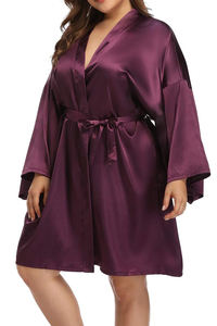 Bata de Baño Tallas Grandes, Elegante Vestido de Noche, Ropa de Dormir, Bata Larga hasta la Rodilla, Bata de Boda, Ropa de Dormir, Camisón 2026 - Product Image 5