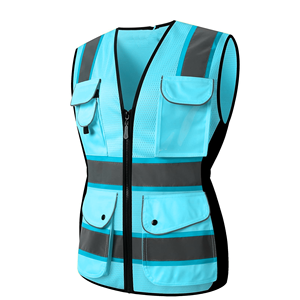 Chaleco de Seguridad Reflectante de Alta Visibilidad Unisex Verde Lima con Bolsillos para Construcción y Trabajos Viales - Product Image 2