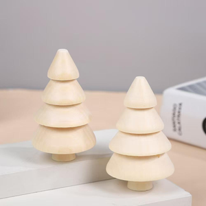 Natural Wood and MDF <b>Christmas</b> <b>Tree</b> Decoration Elegant <b>Stand</b> and Accessory for Festive <b>Christmas</b> Tables - Product Image 2