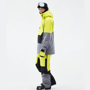 Traje de Esquí de Invierno 2026 Mon/tecc, Chaqueta de Esquí Impermeable para Snowboard, Mono de Snowboard Amarillo Brillante/Negro/Perla Claro para Hombre - Product Image 3