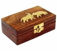 Handmade Wooden Jewellery Box for Women Square <b>Elephant</b> Design Jewelry Organizer Storage Box - Product Image 2
