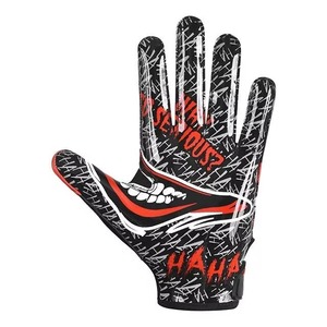 Adult Youth Custom Design American Football Receiver <b>Gloves</b> Breathable Full Finger High <b>Grip</b> Silicone Lightweight Durable <b>Gloves</b> - Product Image 5