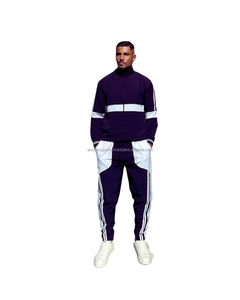 Ensemble de sport d'hiver décontracté pour homme, personnalisé OEM, respirant, avec capuche, pantalon de jogging 100% coton, gants de sport, grande taille, 2 pièces - Product Image 1