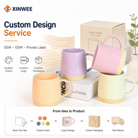 Taza de Cerámica Pastel Personalizada, Diseño de Dos Tonos, Taza de Café de Cerámica OEM, Taza de Cerámica de Marca Privada, Fabricante de Tazas de Cerámica al por Mayor