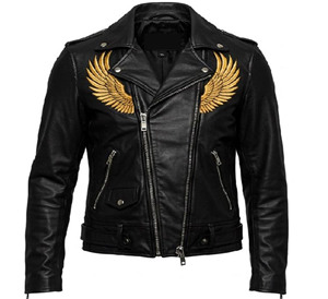 Embroidery Mens Genuine Leather <b>Jackets</b> Zip up Leather <b>Jacket</b> Black Leather Motorcycle <b>Biker</b> <b>Jacket</b> winter Leather <b>Jacket</b> Men - Product Image 1