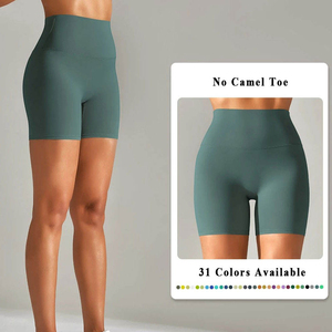 Shorts de yoga pour femmes de haute qualité, shorts chauds respirants en spandex et polyester, taille élastique, polaire chaude pour l'hiver - Product Image 4