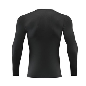 Men's Slim Fit Long Sleeve Compression <b>Shirt</b> Solid Color Quick Dry O-Neck Sporty Knitted <b>Polyester</b> <b>T</b>-<b>Shirt</b> Best Price - Product Image 6