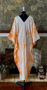 Vestido Caftán de Rayón con Estampado Shibori Japonés, Tallas Grandes, Estilo Boho, Arte Vestible, Corte Holgado, Ropa para Mujer - Product Image 4