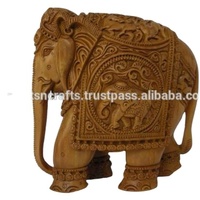 Sculptures d'éléphants en bois de santal, éléphant sculpté en bois de santal - Art populaire, respectueux de l'environnement, Japon