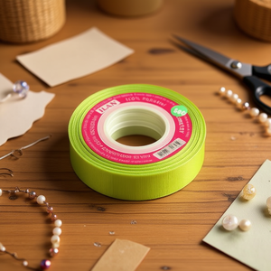 Ruban gros-grain vert clair Ilan 15Y 2,0 cm pour travaux manuels et décorations - Product Image 2