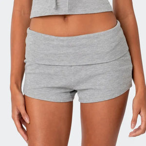 Shorts personnalisés en molleton tricoté pour femme, style motard, collection automne 2026, tendance streetwear, prix de gros avec OEM - Product Image 1