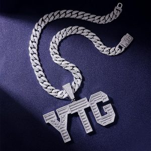 จี้ห้อยคอแบบคิวบันทองคำขาว 14 กะรัตสั่งทำพิเศษขายดี พร้อมเพชร D VVS คุณภาพสูงสุดจากแล็บ - Product Image 2