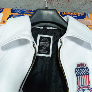 Chaquetas de Cuero para Hombre, Tallas Personalizadas, Mejores Ofertas 2025, Chaquetas Avirex de Cuero Genuino Hechas a Medida con Bordado - Product Image 4