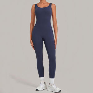 Women's High Waist Solid Green Yoga Jumpsuit Spaghetti Strap Hollow Tummy Control <b>Shapewear</b> Full Length Skinny Fit Spring/Summer - Product Image 3
