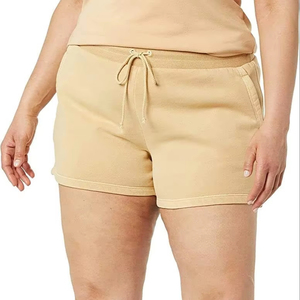 กางเกงกีฬาขาสั้นสำหรับผู้หญิงกางเกงผ้าฟลีซผ้าฝ้ายพิมพ์ลายกางเกงขาสั้นออกกำลังกายสำหรับฤดูใบไม้ผลิ - Product Image 1