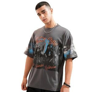 เสื้อยืดแบบกอธิคปรับแต่งได้พร้อมกราฟิกกริชหัวกะโหลกผ้าฝ้ายเฮฟวี่เวทเสื้อเจอร์ซี่ผ้าสไตล์ฮิปฮอปขนาดใหญ่พิเศษ - Product Image 2