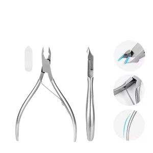 Coupe-cuticules en acier inoxydable 12,5 mm à lame biseautée et pointe incurvée pour le soin des ongles - Product Image 1