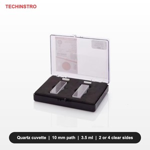 Cuvette en quartz transparent, deux côtés transparents, chemin de lumière de 10 mm, 3,5 ml pour une absorption UV Vis précise, version quatre côtés disponible - Product Image 1