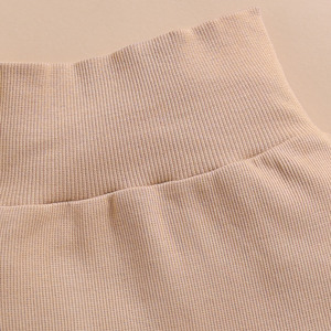 กางเกงขายาวผ้ายืดใยไผ่ออร์แกนิคคุณภาพพรีเมียม - สีลาเต้ - Product Image 3