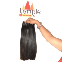 Extensions de cheveux humains indiens en gros, qualité Remy, cuticules alignées, double trame, coupe droite authentique, 100g