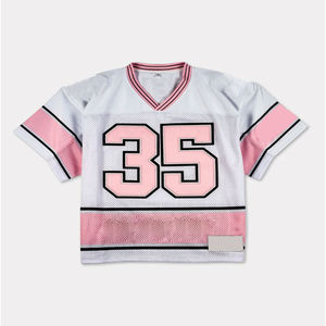 เสื้อฟุตบอลตาข่ายสำหรับฝึกซ้อม พิมพ์ลายแบบรีดร้อน สีตามสั่ง โลโก้ตามสั่ง ระบายอากาศได้ดี ผลิตจากโพลีเอสเตอร์ 100% สวมใส่สบาย - Product Image 5