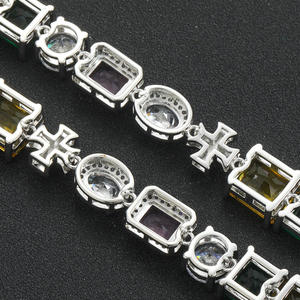 Hot Sale Luxury <b>Statement</b> <b>Necklace</b> With Crystal Rhinestones Cross Pattern 925 Silver Rhodium Plated Unisex Party Jewelry - Product Image 6