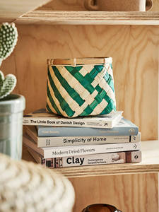 Cesta de Bambú Colorida, Caja de Almacenamiento Pequeña, Organizadores, Accesorios para el Hogar, Juegos de Baño Tejidos, Artículos Decorativos para el Hogar - Product Image 3