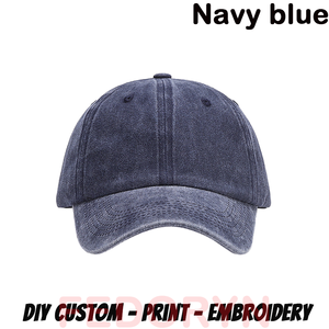 Gorra de béisbol de malla lavada y desgastada, ajustable con cierre a presión, color sólido, unisex, informal, diseño de 6 paneles, transpirable, impermeable, de lona. - Product Image 6