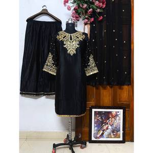 ชุดปาร์ตี้ออกแบบด้านบนและด้านล่างมีขนาด dupatta XL-สำหรับชุดมีสไตล์ - Product Image 1