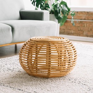 Poufs en rotin naturel, tabourets en osier, tabourets artisanaux, fournisseur de meubles du Vietnam - Product Image 6