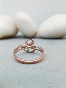 D'VINS JEWELS 18K Solid Gold <b>Rose</b> Gold Flower Diamond Engagement Ring Classic IGI Certified Marquise Cut Romantic Women's Fine - Product Image 3