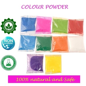 Venta caliente 100gm Indian Holi Powder Fragancia dulce Gulal Color Run Powder para festivales Año Nuevo Género Revelar Halloween - Product Image 5