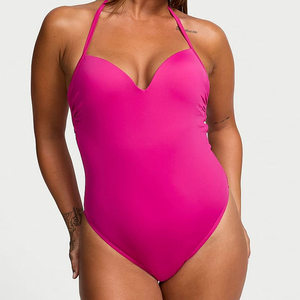 Traje de Baño Personalizado 2025, Fabricante, Logotipo Personalizado, Cuello en V, Cierre de Cremallera, Bikini, Traje de Baño de Una Pieza para Mujer - Product Image 5