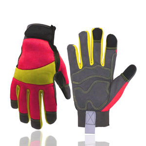 Gants de mécanicien de haute qualité en gros pour la protection des paumes et des mains, gants de mécanicien en cuir avec embouts de doigts, gants de sécurité - Product Image 1