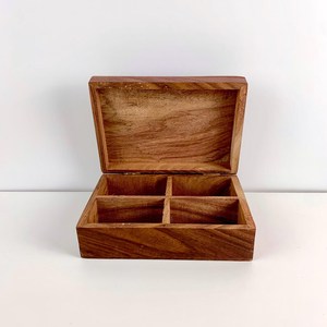 Vintage <b>Wooden</b> Spice <b>Box</b> with Brass Inlay, Hand-Carved Floral Storage <b>Box</b>, Rustic Kitchen Decor, Collectible <b>Wooden</b> Home Accent - Product Image 2