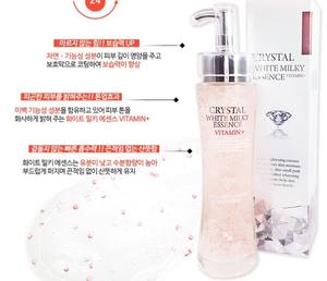3W CLINIC Crystal White Milky Essence Vitamine+ 150ml Soin Coréen pour la Peau Sérum Éclaircissant et Hydratant pour le Visage B-BRO - Product Image 6