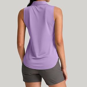 Polo de sport sans manches pour femme, tissu à absorption rapide - Product Image 6